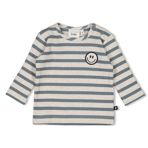 Feetje Longsleeve rib met streep -  Let's Go!