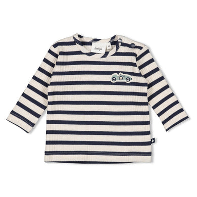 Feetje Longsleeve rib met streep -  Let's Go!