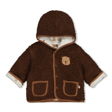 Afbeelding in Gallery-weergave laden, Feetje - Omkeerbaar teddy jasje met capuchon - Tiny Timber Tales