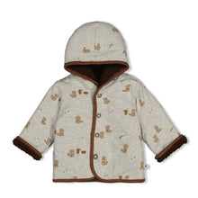 Afbeelding in Gallery-weergave laden, Feetje - Omkeerbaar teddy jasje met capuchon - Tiny Timber Tales