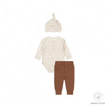 Afbeelding in Gallery-weergave laden, Dirkje 2 pce babysuit + hat organic cotton Brown