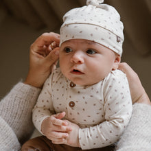 Afbeelding in Gallery-weergave laden, Dirkje 2 pce babysuit + hat organic cotton Brown