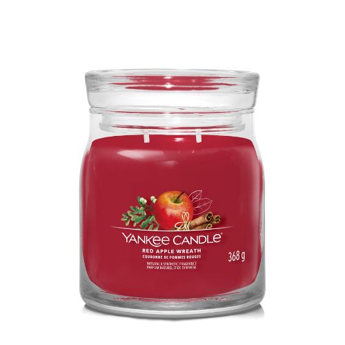 YC Red Apple Wreath Signature Medium Jar