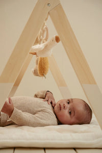 Little Dutch Gebreid vestje overslag Soft Beige Melee