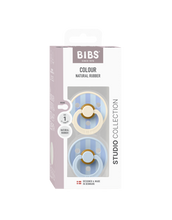 Afbeelding in Gallery-weergave laden, BIBS Studio Colour Block 2 pack Baby Blue / Dusty Blue mix