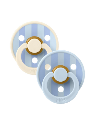BIBS Studio Colour Block 2 pack Baby Blue / Dusty Blue mix