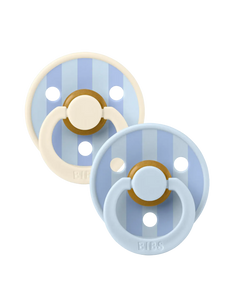 BIBS Studio Colour Block 2 pack Baby Blue / Dusty Blue mix