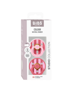 BIBS Studio Colour Block 2 pack Baby Pink / Coral mix