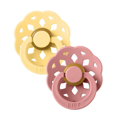 BIBS BOHEME speen latex 2 pack - Pale Butter/Dusty Pink