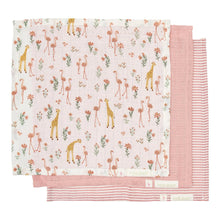 Afbeelding in Gallery-weergave laden, Little Dutch - Monddoekjes set - Roze - Blooming Safari