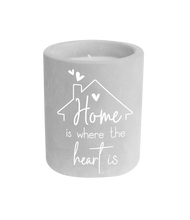 Afbeelding in Gallery-weergave laden, Cement candle - Home is where the heart is