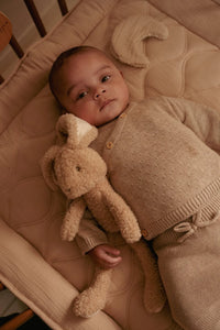 Little Dutch Gebreid vestje overslag Soft Beige Melee