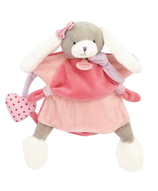 Doudou Roze Toopi meisjeshond handpop - 28 cm