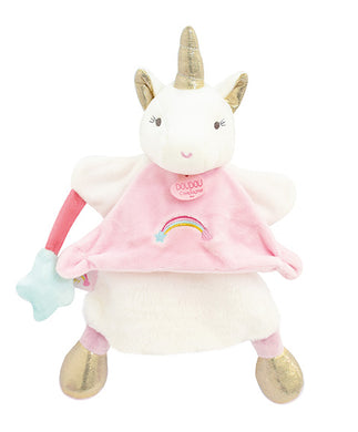 Doudou Handpop Roze Eenhoorn - 25 cm