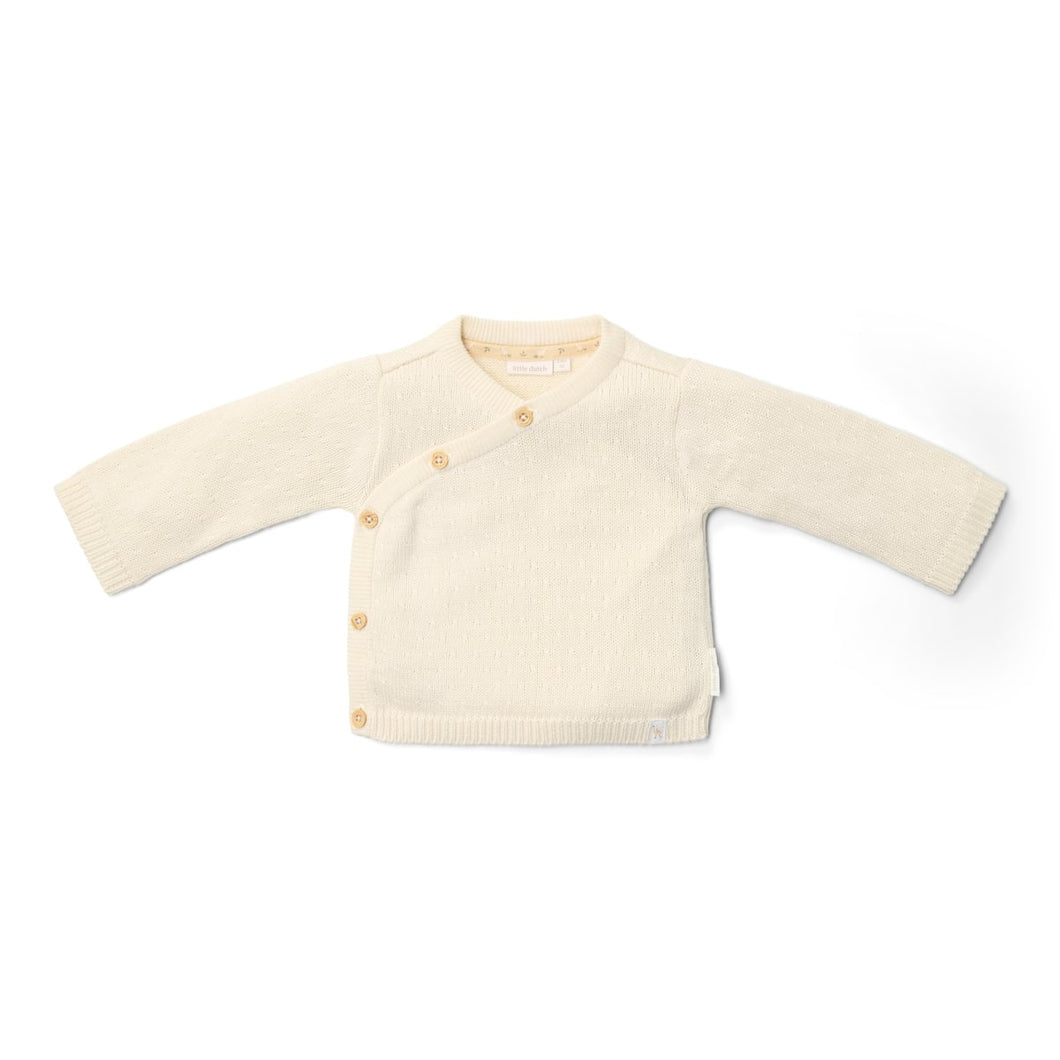 Little Dutch Gebreid vestje overslag Off White