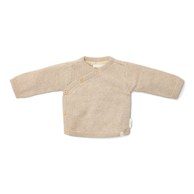 Little Dutch Gebreid vestje overslag Soft Beige Melee