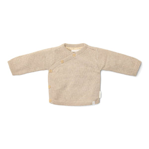 Little Dutch Gebreid vestje overslag Soft Beige Melee