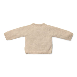 Little Dutch Gebreid vestje overslag Soft Beige Melee