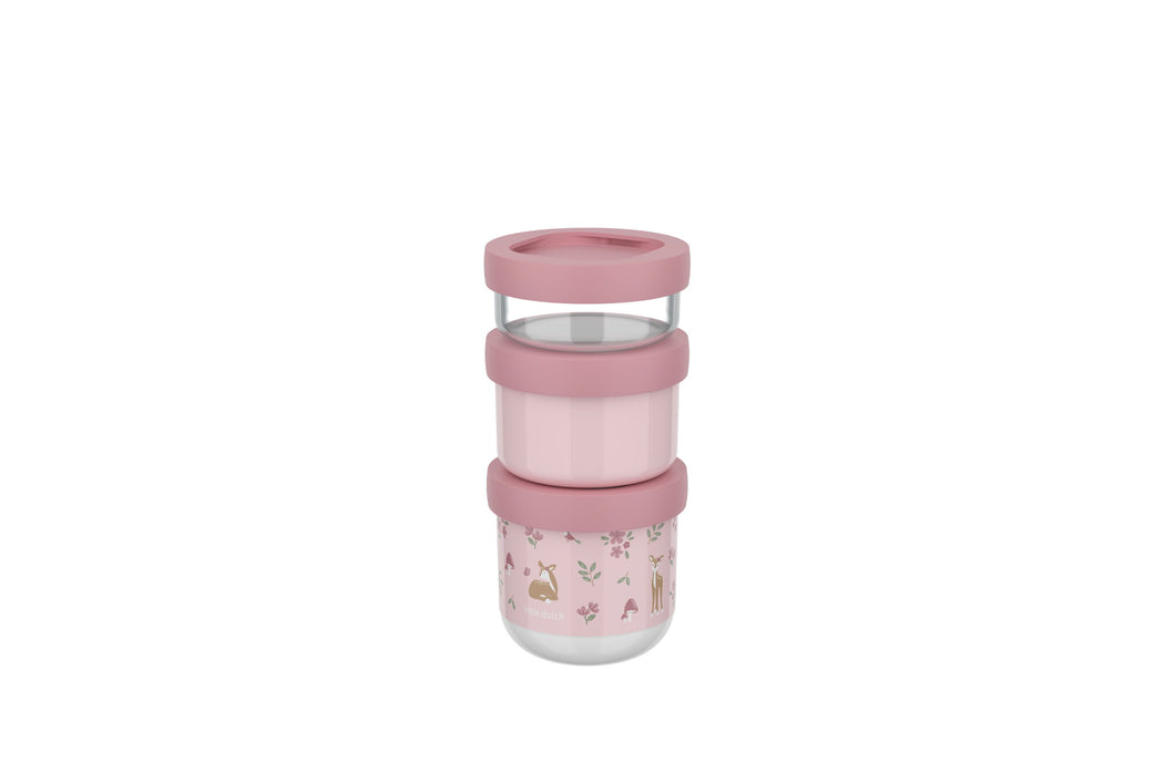 Little Dutch Stapelbare snackbox Mepal Mio 3-delig - Fairy Garden