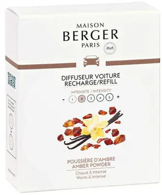 Maison Berger Navulling Autoparfum Amber powder - 2 stuks