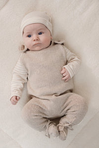 Little Dutch Gebreid boxpakje Soft Beige Melee