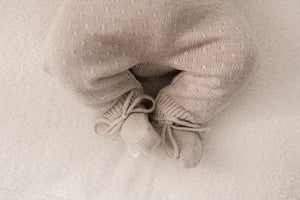 Little Dutch Gebreid boxpakje Soft Beige Melee