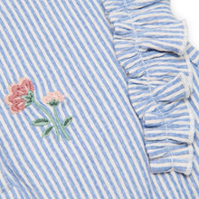 Afbeelding in Gallery-weergave laden, Little Dutch - Toddler girls Summer 26 - Kort tuinpak Denim Blue Stripe