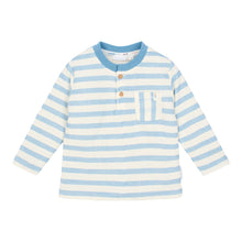 Afbeelding in Gallery-weergave laden, Little Dutch - Toddler boys Summer 26 - T- shirt lange mouw Steel Blue stripe