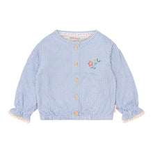 Afbeelding in Gallery-weergave laden, Little Dutch - Toddler girls Summer 26 - Blouse lange mouw Denim Blue Stripe
