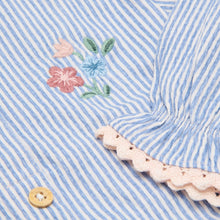 Afbeelding in Gallery-weergave laden, Little Dutch - Toddler girls Summer 26 - Blouse lange mouw Denim Blue Stripe