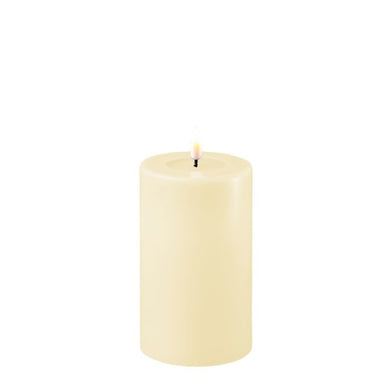 Cream LED Candle D: 7,5 * 12,5 cm