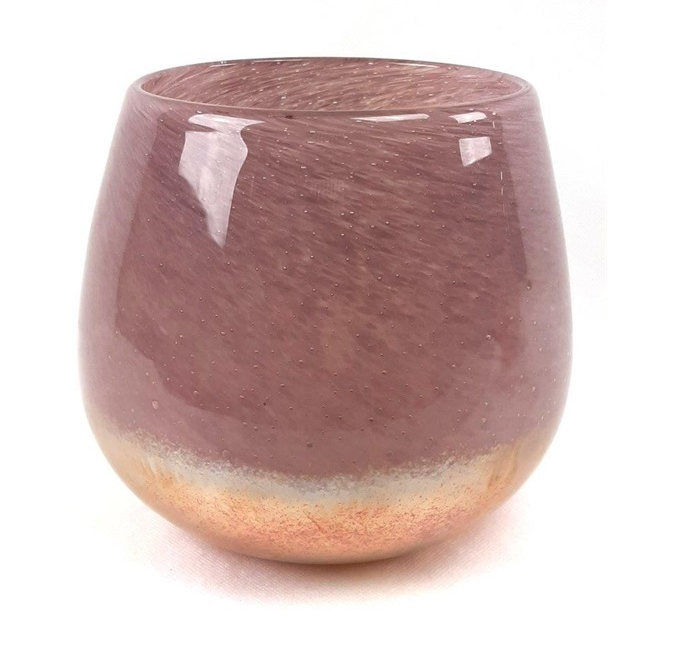 Mansion - Glass Slope Vase Pink/Rainbow