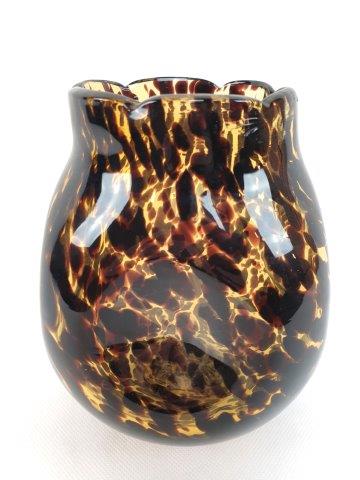 Mansion - Glass Bulb Vase Brown Spotted 12,5*12,5*14cm