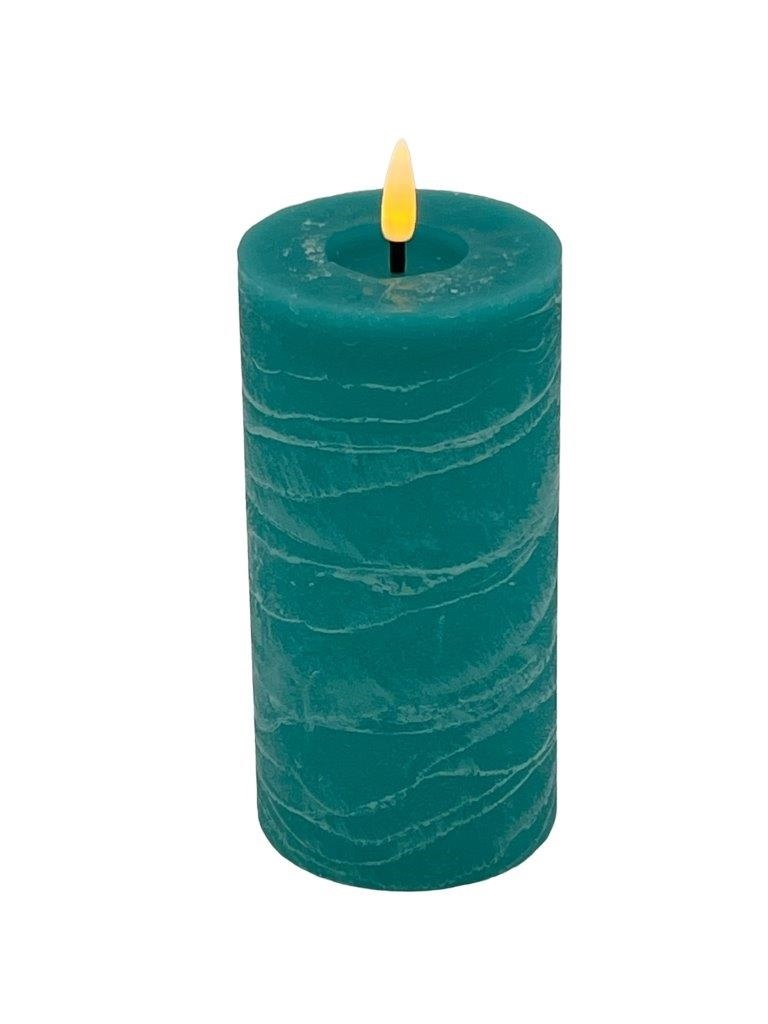 Mansion - Led Pillar Candle 7.5*15cm Verdigris