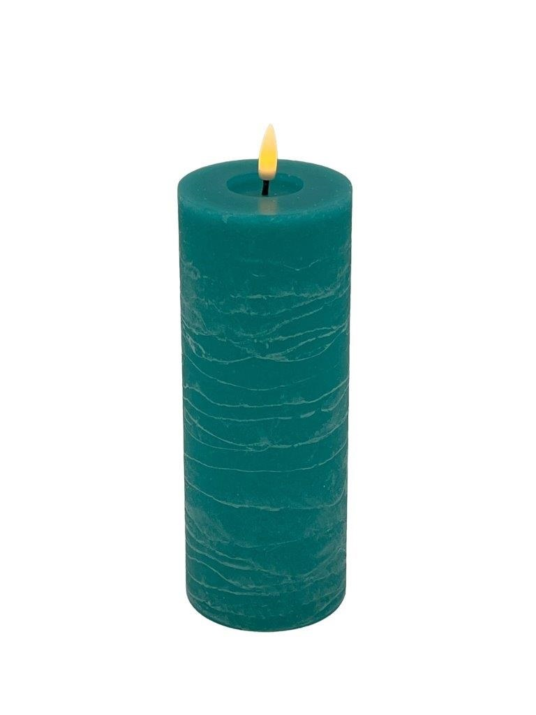 Mansion - Led Pillar Candle 7.5*20cm Verdigris