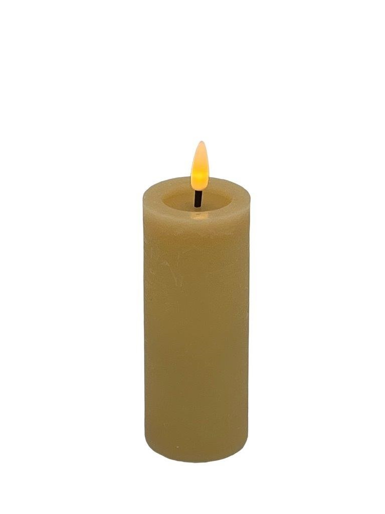 Mansion - Led Pillar Candle 5*12.5cm Sand