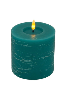 Mansion - Led Pillar Candle 10*10cm Verdigris