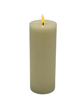 Mansion - Led Pillar Candle 7.5*20cm Pearled Ivory