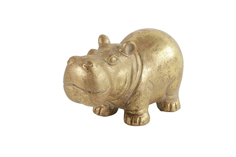 Nijlpaard Mafuta M goud-L9B19H11CM