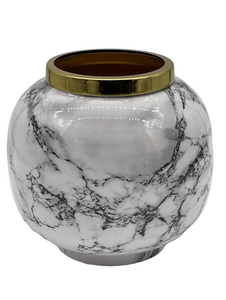 Mansion - Vase Monterado White Marble 18.5*17.5