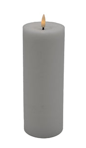 Mansion - Led Pillar Candle White Rustic 7.5*20cm