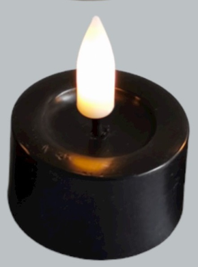 Led Tealight Candle Black Rustic 3.8*2cm Box of 6