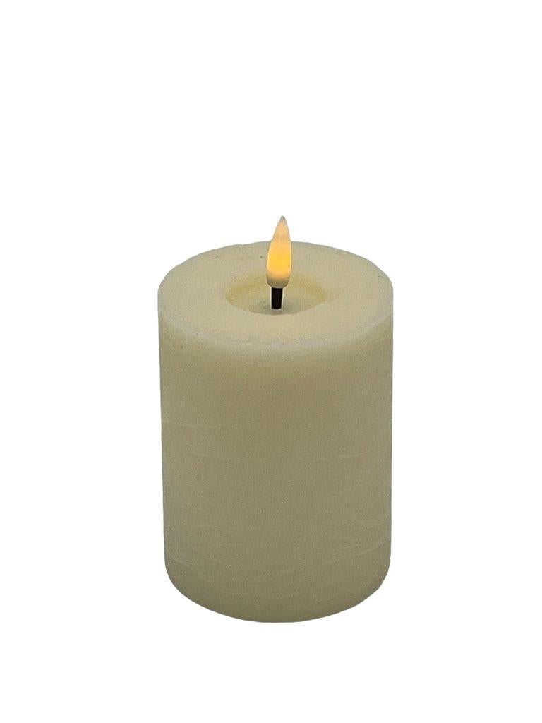 Mansion - Led Pillar Candle 7.5*10cm Pearled Ivory