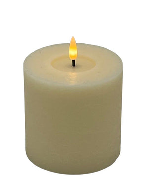 Mansion - Led Pillar Candle 10*10cm Pearled Ivory