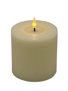 Mansion - Led Pillar Candle 10*10cm Pearled Ivory