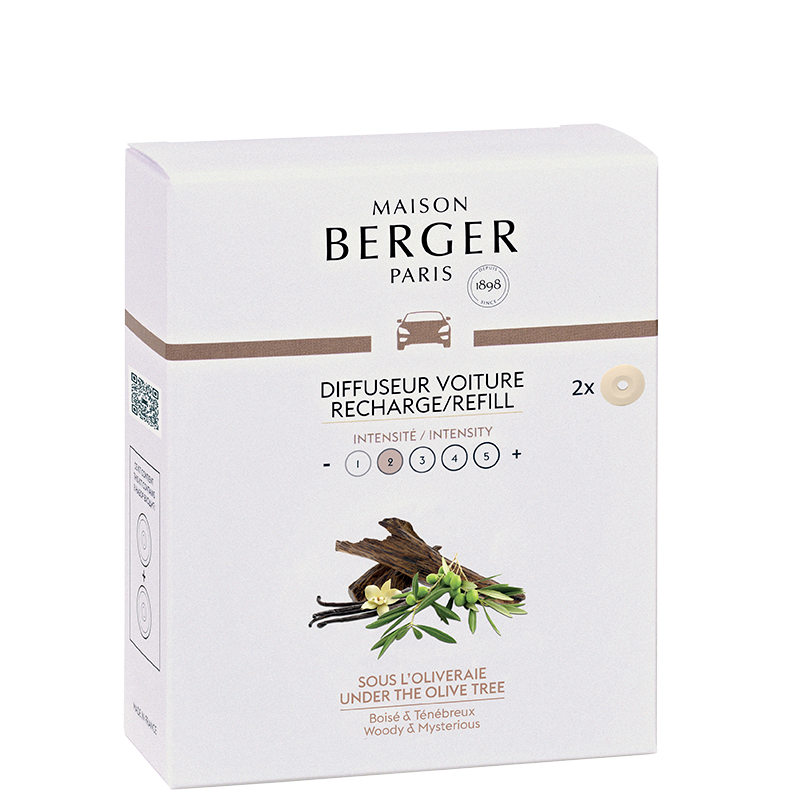 Maison Berger autoparfum navulling 2 stuks Under the Olive Tree