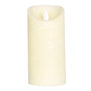PTMD - LED light candle Rustic cream moveable flame 15x8