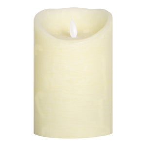 PTMD - LED light candle Rustic cream moveable flame 15x10