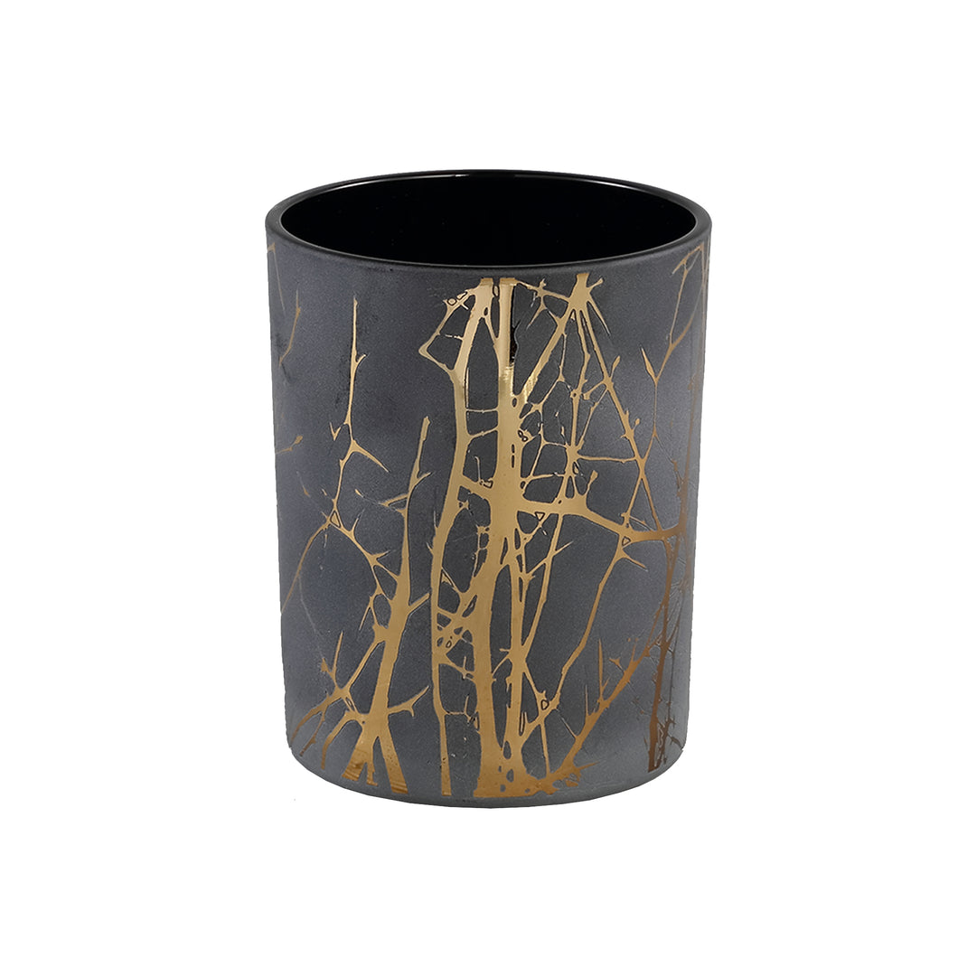 PTMD - Virgule Black glass stormlight golden twigs XS