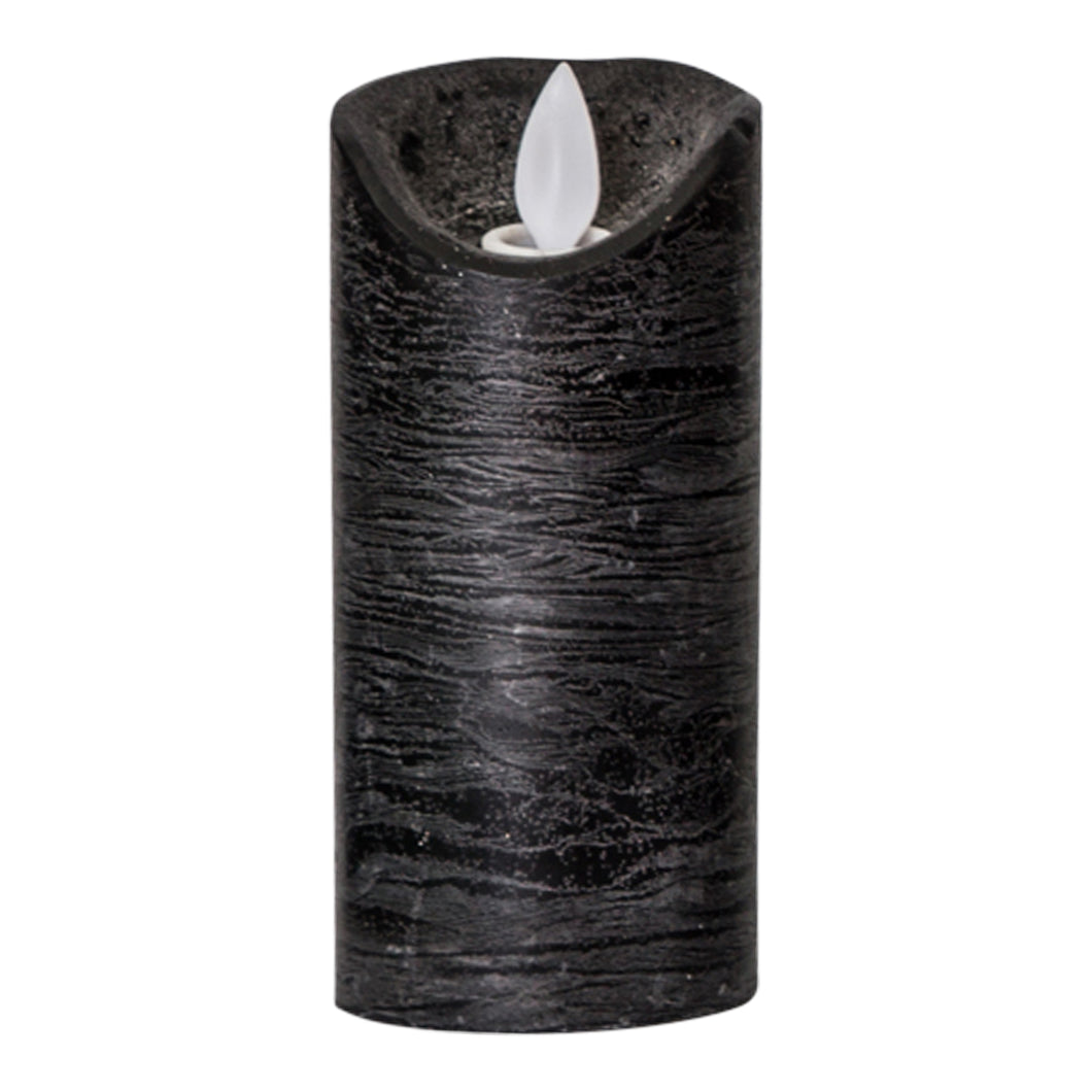PTMD - LED Light Candle rustic black moveable flame XS